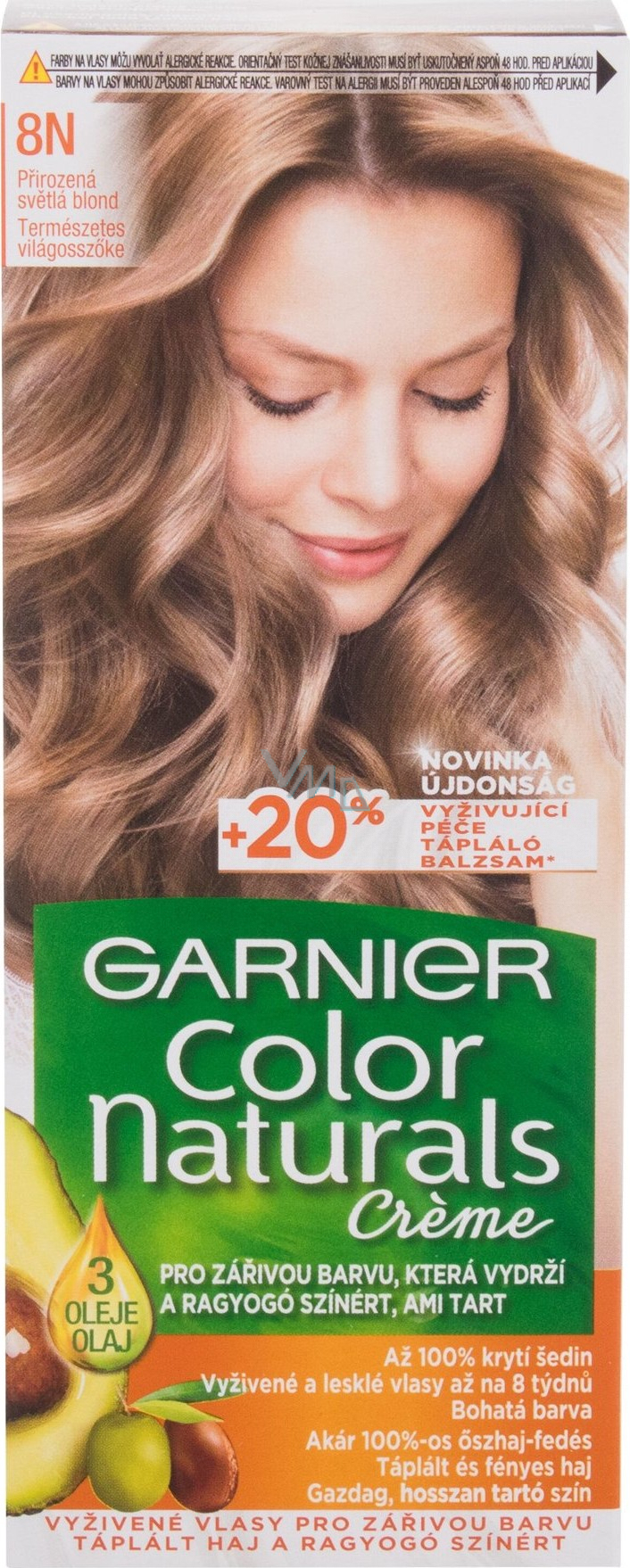 کیت رنگ مو گارنیر شماره 8N پایه رنگ کاراملی روشن