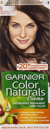 رنگ مو گارنیه شماره 5 قهوه ای روشن مدل Color Naturals