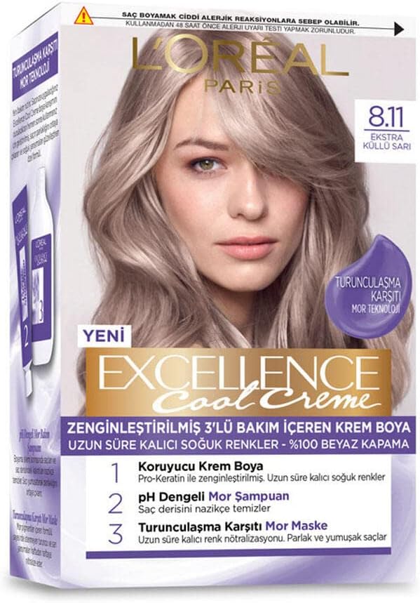 کیت رنگ مو لورآل سری Excellence شماره 8.11