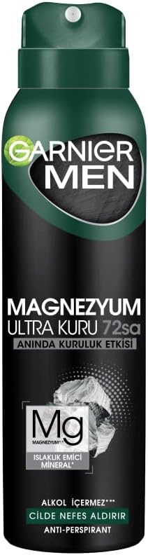 اسپری ضد تعریق مردانه گارنیر مدل Magnezyum Ultra Kuru حجم 150 میل